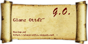 Glanz Ottó névjegykártya